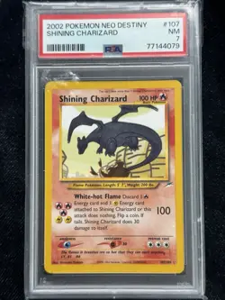 2002 Pokemon Neo Destiny Shining Charizard 107/105 PSA 7 RARE LOW POP - Image 1