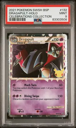 Dragapult Celebrations Holo Promo Prime SWSH132 BSP Pokemon - PSA 9 Mint - Image 1