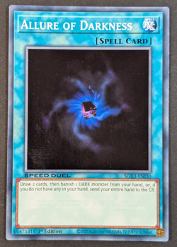Yugioh TCG - 1x Allure of Darkness - SGX3-ENI30 - NM - Common - Speed Duel 2023 - Image 1