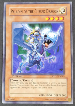 Yugioh TCG - Paladin of the Cursed Dragon - SDZW-EN003 - 1st Ed - LP Common 2008 - Image 1