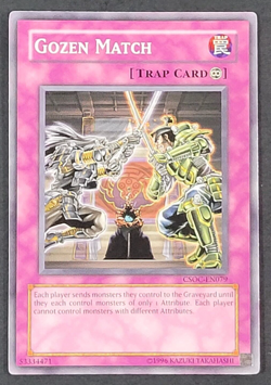 Yugioh TCG - Gozen Match - CSOC-EN079 - NM, Unlimited Crossroads of Chaos - 2008 - Image 1