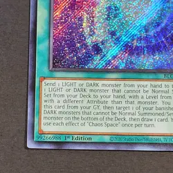Yugioh - Chaos Space - BLCR-EN073 - NM/LP - Secret Rare - 1st Edition - 2022 - Image 3