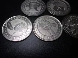 Pokemon Card Meiji Promo Battle Coin x5 Poliwrath Evolutions & Lapras #5461 - Image 3
