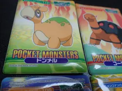 Pokemon Bandai Promo Waterproof Bathroom Menko Card x4 Torkoal Manectric et#5534 - Image 2