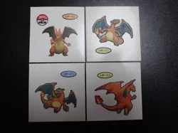 Pokemon Card Daiichi Bread Promo Sticker Charizard x4 SET #5518 - Image 1