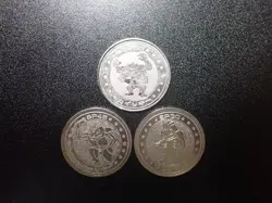 Pokemon Card Meiji Promo Battle Coin x3 Machamp Evolutions #5455 - Image 1