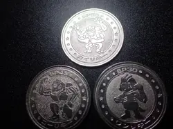 Pokemon Card Meiji Promo Battle Coin x3 Machamp Evolutions #5455 - Image 5