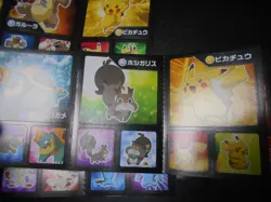 Pokemon Card Carddass Coris Promo Non Holo Sticker 4 SET Pikachu Pichu etc #305 - Image 3