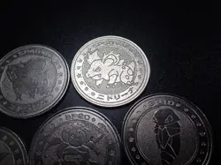 Pokemon Card Meiji Promo Battle Coin x7 Nidoking etc #5512 - Image 2