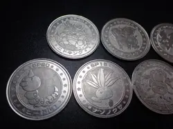 Pokemon Card Meiji Promo Battle Coin x7 Nidoking etc #5512 - Image 4