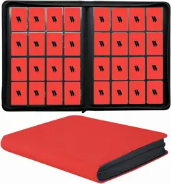 Premium 1000+ Capacity Red Trading Card Binder with 16 Double-Sided Pockets - Image 3