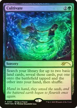 Magic The Gathering Bring-A-Friend Promo Foil CULTIVATE MTG - Image 1