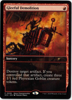 Magic The Gathering Store Championship Promo GLEEFUL DEMOLITION MTG 0036 - Image 1