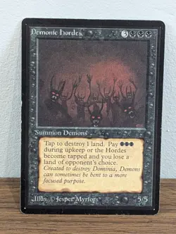 Beta Demonic Hordes MTG Card Excellent Condition Vintage Single Magic Gathering - Image 1