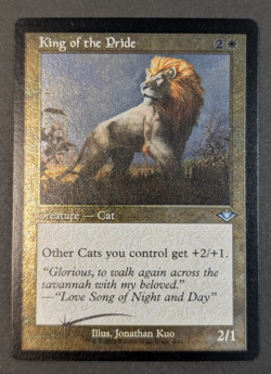 MTG - 1x King of the Pride - Modern Horizons - Retro Frame Etched Foil Promo NM - Image 1