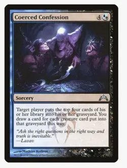 Coerced Confession #247 Gatecrash Magic Card in a Protective Sleeve - Image 1