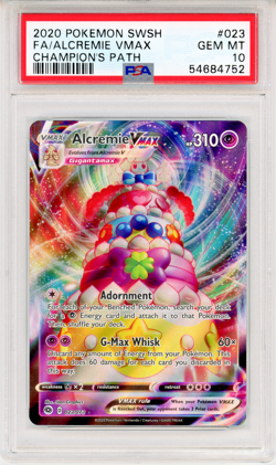 2020 Pokemon SWSH FA/Alcremie Vmax Champion's Path - PSA 10 - #023 Genuine - Image 1