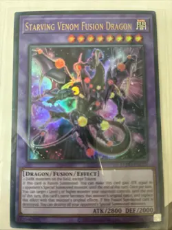 *** STARVING VENOM FUSION DRAGON *** ULTRA RARE LEDD-ENC25 MINT/NM YUGIOH! - Image 1