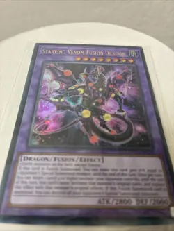 *** STARVING VENOM FUSION DRAGON *** ULTRA RARE LEDD-ENC25 MINT/NM YUGIOH! - Image 2