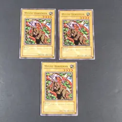 Yugioh TCG - 3x Mystic Horseman - MRD-076 - LP/NM - 1st - Vintage Metal Raiders - Image 2