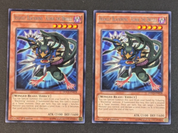 Yugioh TCG - 2x Assault Blackwing Kunai the Drizzle - DOCS-EN018, NM/LP Rare 1st - Image 1