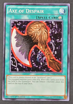 Yugioh TCG - Axe of Despair - YS15-ENL19 - NM - Common - 1st - Saber Force, 2015 - Image 1