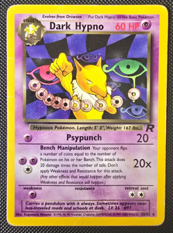 Pokemon WOTC Card - Dark Hypno - Team Rocket Set - Non-Holo Rare - 26/82 - MP-HP - Image 1