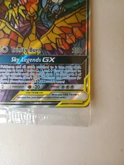 Moltres Zapdos Articuno GX SM210 Stained Glass Hidden Fates Promo Card Sealed - Image 4