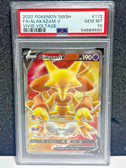 2020 Pokemon SWSH FA/ALAKAZAM VIVID VOLTAGE - PSA 10 - Rare Vintage Card No 172 - Image 1