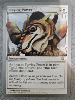 Staying Power Unhinged NM White Rare MAGIC THE GATHERING MTG CARD ABUGames - Image 1