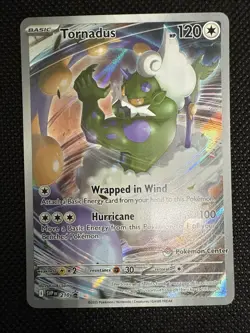 Tornadus Pokemon Center White Flare Black Star Promo SVP 210 Sealed Card - Image 1