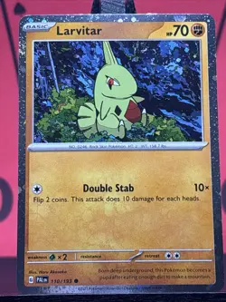Larvitar 110/193 Paldea Evolved Cosmos Holo Common Pokemon TCG 2023 NM - Image 3