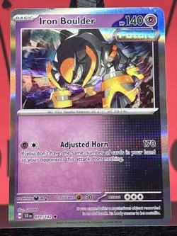 Iron Boulder 071/142 Sv07: Stellar Crown Reverse Holo Rare Pokemon TCG 2024 NM - Image 3