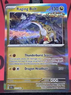 Raging Bolt 111/142 Stellar Crown Reverse Holo Rare Pokemon TCG 2024 NM - Image 3