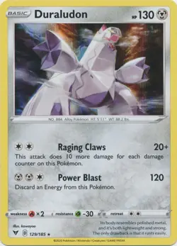 Duraludon 129/185 Holo Vivid Voltage Pokemon Card NM - Image 1