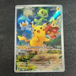 ERROR Pikachu 027 (SVP) Promo Pokemon Card. Factory Error Minor Crimp - Image 1