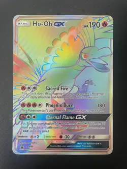 JUMBO Rainbow Ho-Oh GX - SM80 Sun & Moon Promo - Pokemon Card NM - Image 1