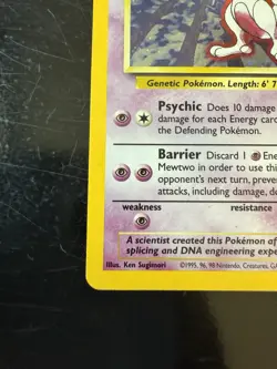 Pokemon TCG Mewtwo 10/130 Base Set 2 Holo Rare Vintage Card WOTC 2000 LP - Image 4