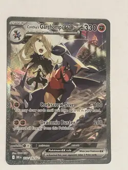 Pokemon TCG Cynthia's Garchomp EX Holo Card 232/182 Sv10: Destined Rivals - Image 1