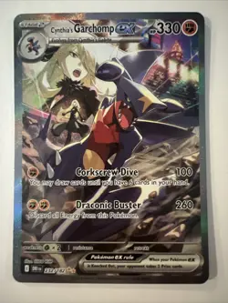 Pokemon TCG Cynthia's Garchomp EX Holo Card 232/182 Sv10: Destined Rivals - Image 1