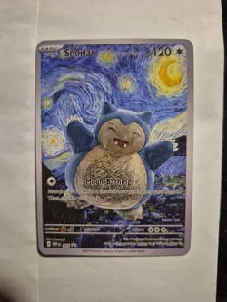 Pokemon Snorlax Starry Night Van Gogh Beautiful Moon ACG Star Trading Card NM - Image 1