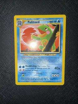 Non Holo Politoed 27/75 Neo Discovery Pokemon Card Rare WOTC Vintage TCG - NM+ - Image 1