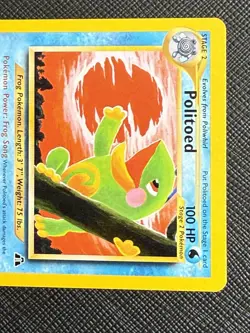 Non Holo Politoed 27/75 Neo Discovery Pokemon Card Rare WOTC Vintage TCG - NM+ - Image 2