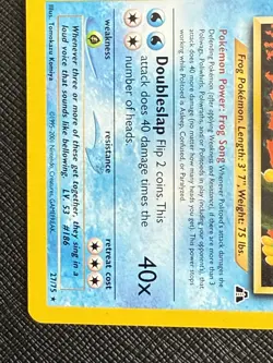 Non Holo Politoed 27/75 Neo Discovery Pokemon Card Rare WOTC Vintage TCG - NM+ - Image 3