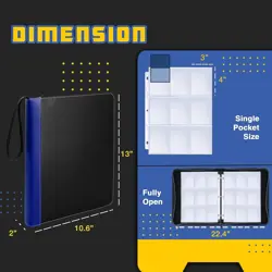 Elegant 9-Pocket Waterproof Trading Card Binder for Gaming Cards Collection - Image 4