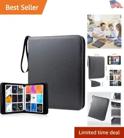 Durable Trading Card Binder - 900 Pocket Zippered Case for Ultimate Protection - Image 1