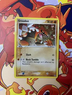 Pokemon Groudon Reverse Holo Rare Card 5/106 Emerald NM Condition - Image 1