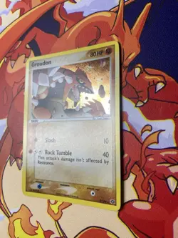 Pokemon Groudon Reverse Holo Rare Card 5/106 Emerald NM Condition - Image 3