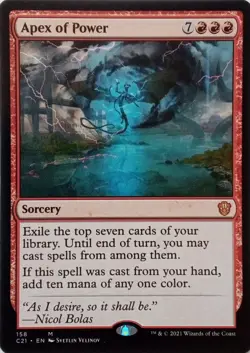 158 APEX OF POWER MYTHIC COMMANDER 2021 MTG CARD - Image 1