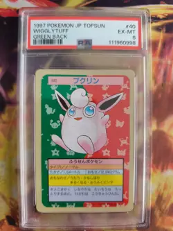 Pokemon Card Knuddeluff Wigglytuff Topsun Blue Back Bandai Japanese PSA 6 - Image 2